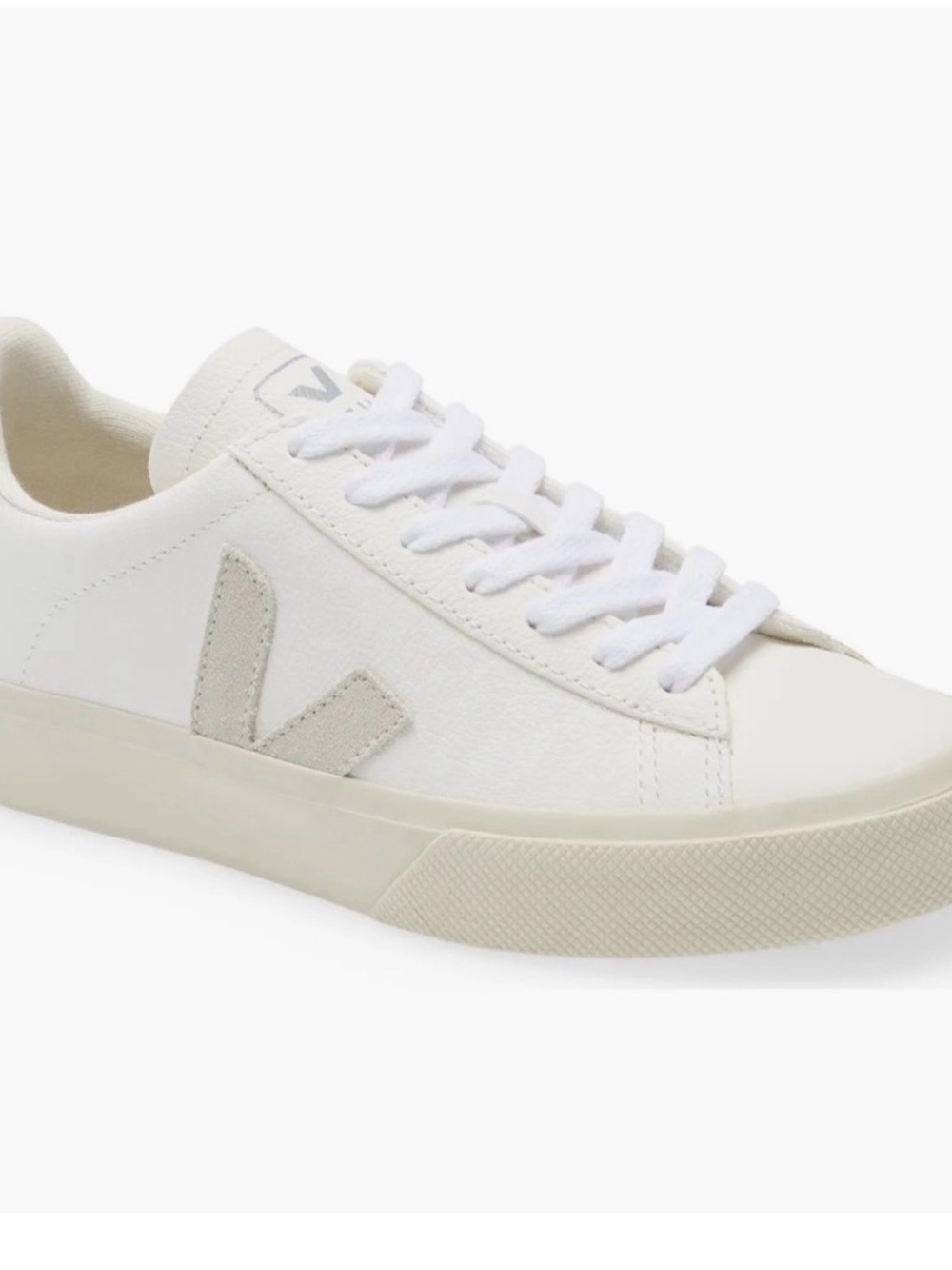 Veja Campo White Low-Top Leather Sneakers - Clean Casual Women's Shoes